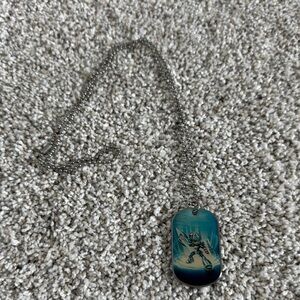 Skylanders Blue and Silver Dog Tag Necklace